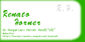 renato horner business card